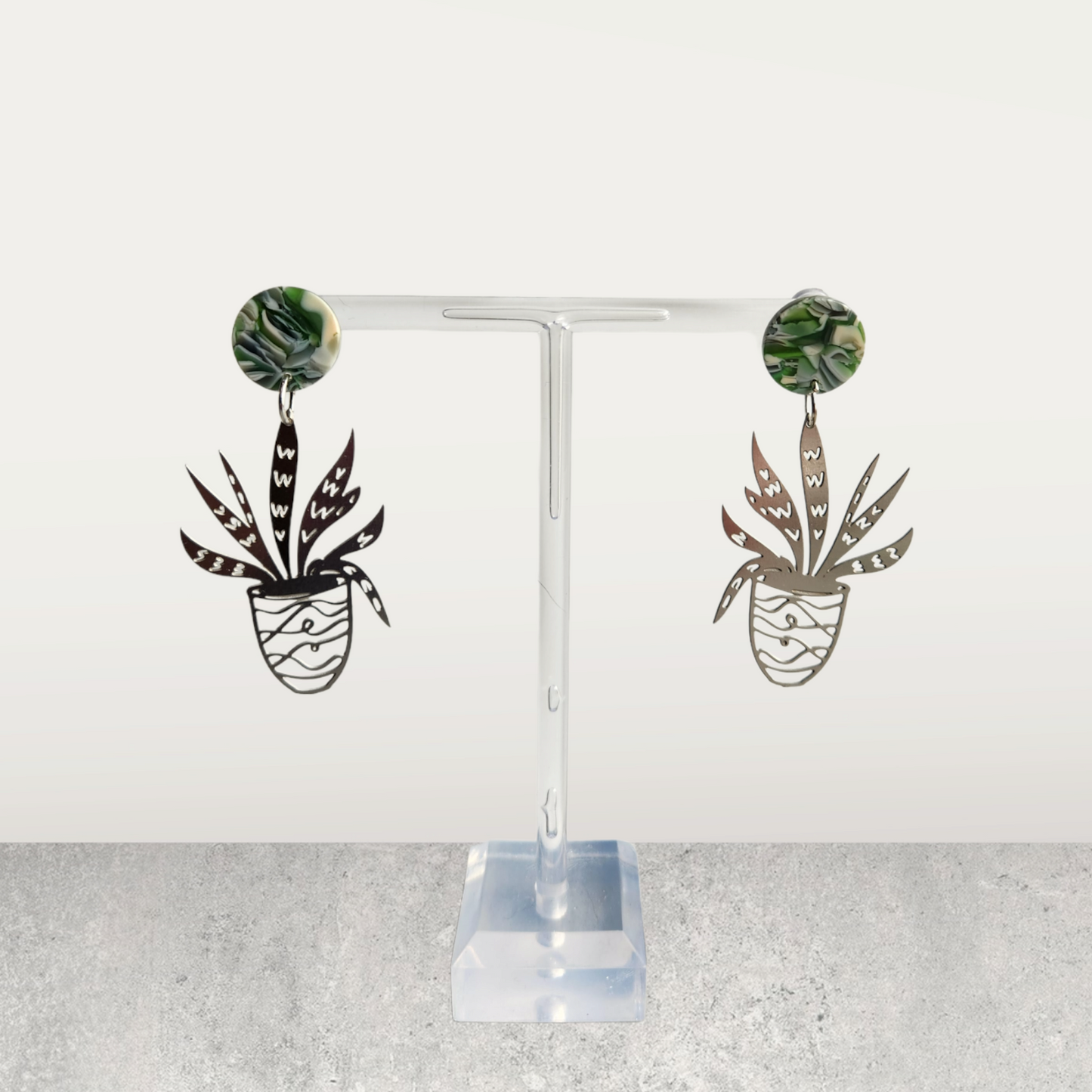 Snake Plant Earrings